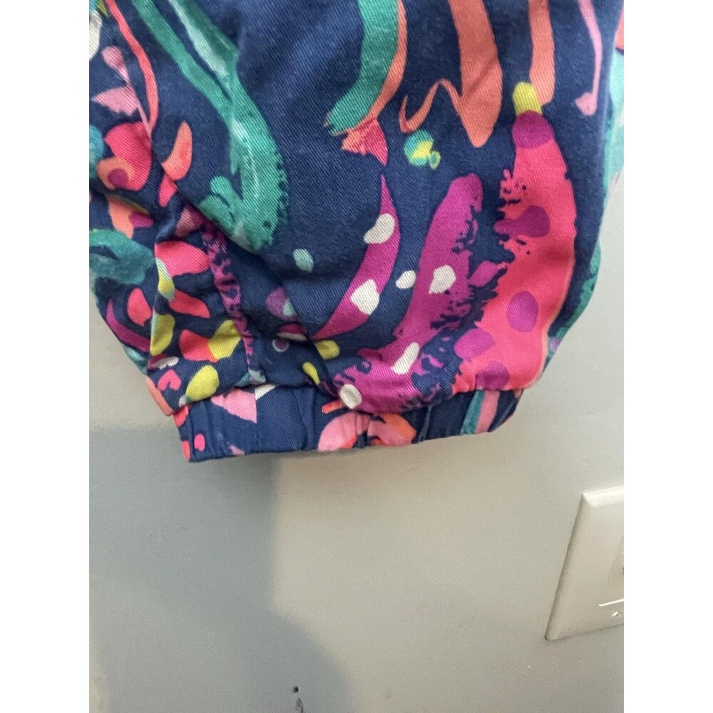 Lilly Pulitzer Pants Womens Medium Blue Pink Beach Loot Piper Pull On Casual - Picture 6 of 10